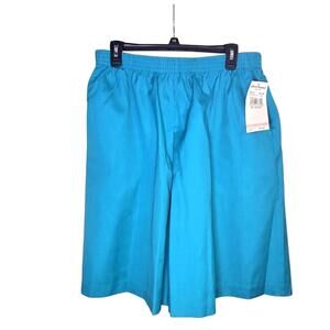 Alfred Dunner Jade Green Wide Leg Shorts | 18W | NWT 0213